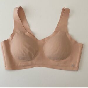 Honeylove v-neck bra in rose tan womens Large EUC